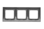 Simon 54 Premium WMDZ-0130xK-048 Ramka 3-krotna PREMIUM do puszek karton-gips IP20 / IP44; antracyt