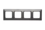 Simon 54 Premium WMDZ-0140xK-048 Ramka 4-krotna PREMIUM do puszek karton-gips IP20 / IP44; antracyt
