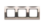 Simon 54 Premium WMDZ-0130xM-061 Ramka 3-krotna PREMIUM IP20 / IP44; inox