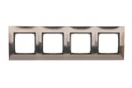 Simon 54 Premium WMDZ-0140xM-061 Ramka 4-krotna PREMIUM IP20 / IP44; inox