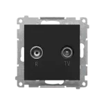 Simon 55 WMDA-010361-149 Gniazdo antenowe R-TV końcowe separowane (moduł). 1x Wejście: 5÷862 MHz; Czarny mat
