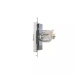 Simon 55 WMDA-P93xx5-143 Gniazdo komputerowe pojedyncze RJ45 kategoria 6, ekranowane z przesłoną przeciwkurzową (moduł); Aluminium mat