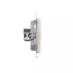 Simon 55 WMDK-16105N-114 Gniazdo komputerowe RJ45 kategoria 5e + telefoniczne RJ12 (moduł); Jasnoszary mat