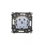 Simon 55 WMDW-50122x-143 Gniazdo wtyczkowe do wersji IP44 bez uszczelki (moduł) 16 A, 250 V~, szybkozłącza. Klapka w kolorze pokrywy; Aluminium mat