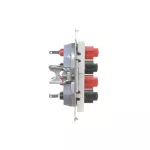 Simon 55 WMDG-01300x-114 Gniazdo głośnikowe 4-krotne (moduł). Przekrój przewodów dla wejścia i wyjścia 2,5 mm2; Jasnoszary mat