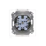 Simon 55 WMDW-00200O-143A Gniazdo wtyczkowe podwójne do wersji IP44 z uszczelką (moduł) 16 A, 250 V~, szybkozłącza. Klapka transparentna; Aluminium mat