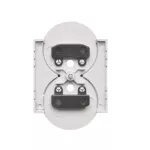 Simon 55 WMDW-P01311-143 Pokrywa gniazda wtyczkowego podwójnego do: SGZ2CM; Aluminium mat