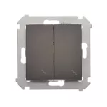 Simon 54 WMDL-0612xx-046 Łącznik schodowy podwójny z podświetleniem (moduł) 10AX, 250V~, zaciski śrubowe; brąz mat