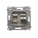 Simon 54 WMDT-0010xx-046 Gniazdo telefoniczne pojedyncze RJ12 (moduł); brąz mat