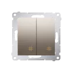Simon 54 WMDL-0702xx-044 Łącznik krzyżowy podwójny (moduł) 10AX, 250V~, szybkozłącza; złoty mat