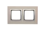 Simon 54 Nature WMDZ-0120xS-079 Ramka 2-krotna Nature-Metal, SATYNOWY BLASK, IP20/IP44* (*IP44-należy zastosować zestaw uszczelek DUN2)