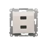 Simon 54 WMDZ-C2USBx-011 Ładowarka 2 x USB (moduł), 2.1 A, 5V DC, 230V; biały
