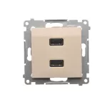 Simon 54 WMDZ-C2USBx-041 Ładowarka 2 x USB (moduł), 2.1 A, 5V DC, 230V; kremowy