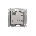 Simon 54 WMDR-141xx1-043 Regulator temperatury z wyświetlaczem z czujnikiem wewnętrznym (moduł) 16(2) A, 230V~; srebrny mat