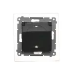 Simon 54 WMDW-521111-046 Gniazdo Schuko do wersji IP44 z przesłonami z uszczelką ramki (moduł) 16A, 250V~, zaciski śrubowe, klapka transparentna; brąz mat