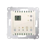 Simon 54 WMDR-141xx1-041 Regulator temperatury z wyświetlaczem z czujnikiem wewnętrznym (moduł) 16(2) A, 230V~; kremowy