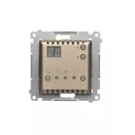 Simon 54 WMDR-141xx1-044 Regulator temperatury z wyświetlaczem z czujnikiem wewnętrznym (moduł) 16(2) A, 230V~; złoty mat