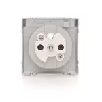 Simon 54 WMDW-P3121x-043 Pokrywa gniazda do wersji IP44 z przesłonami, klapka transparentna; srebrny mat *Wymagana uszczelka IP44 do ramki