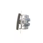 Simon 54 WMDL-06020x-046 Łącznik schodowy podwójny bez piktogramu (moduł) 10AX, 250V~, zaciski śrubowe; brąz mat