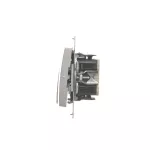 Simon 54 WMDL-07020x-043 Łącznik krzyżowy podwójny bez piktogramu (moduł) 10AX, 250V~, szybkozłącza; srebrny mat