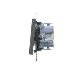 Simon 55 WMDL-0102xx-116 Łącznik jednobiegunowy (moduł) 10 AX, 250 V~, szybkozłącza; Grafitowy mat