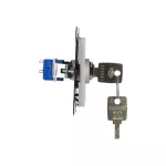 Simon 55 WMDL-0K011x-143 Łącznik na kluczyk jednobiegunowy (moduł) 2 pozycyjny „0-I” styk N/O, 5 A, 250 V~; Aluminium mat