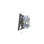 Simon 55 WMDL-0105xx-149 Łącznik jednobiegunowy z podświetleniem LED (moduł) 10 AX, 250 V~, szybkozłącza; Czarny mat