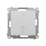 Simon 55 WMDL-0P1xx5-143 Łącznik dwubiegunowy z podświetleniem LED (moduł) 10 AX, 250 V~, szybkozłącza; Aluminium mat