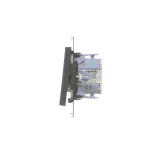Simon 55 WMDL-0P1xx5-149 Łącznik dwubiegunowy z podświetleniem LED (moduł) 10 AX, 250 V~, szybkozłącza; Czarny mat