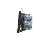 Simon 55 WMDL-0106xx-149 Łącznik schodowy bez piktogramu (moduł) 10 AX, 250 V~, szybkozłącza; Czarny mat