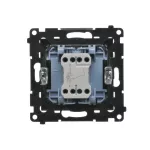 Simon 55 WMDL-0103Lx-149 Łącznik schodowy z podświetleniem LED podświetlenie jak w łączniku pojedynczym (moduł) 10 AX, 250 V~, szybkozłącza; Czarny mat