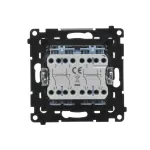 Simon 55 WMDL-TW7-2-149 Łącznik krzyżowy podwójny (moduł) 10 AX, 250 V~, szybkozłącza; Czarny mat