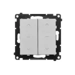 Simon 55 WMDL-040124-143 Przycisk roletowy podwójny trójpozycyjny 1-0-2 (moduł) 10 A, 250 V~, szybkozłącza; Aluminium mat