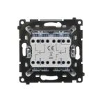 Simon 55 WMDL-040124-143 Przycisk roletowy podwójny trójpozycyjny 1-0-2 (moduł) 10 A, 250 V~, szybkozłącza; Aluminium mat