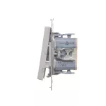Simon 55 WMDL-0106L2-143 Łącznik roletowy podwójny trójpozycyjny 1-0-2 (moduł) 10 A, 250 V~, szybkozłącza; Aluminium mat