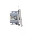 Simon 55 WMDL-0106L2-143 Łącznik roletowy podwójny trójpozycyjny 1-0-2 (moduł) 10 A, 250 V~, szybkozłącza; Aluminium mat