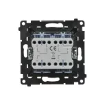 Simon 55 WMDL-0106L2-149 Łącznik roletowy podwójny trójpozycyjny 1-0-2 (moduł) 10 A, 250 V~, szybkozłącza; Czarny mat