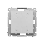 Simon 55 WMDL-TEZ2-143 Łącznik/przycisk roletowy podwójny, elektroniczny (moduł); Aluminium mat