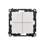 Simon 55 WMDL-TEW4-111 Łącznik elektroniczny 4-krotny z funkcją przycisku lub łącznika czasowego, do sterownia niezależnie 4 obwodami, 230 V (moduł); Biały mat