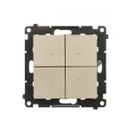 Simon 55 WMDL-TEW4-144 Łącznik elektroniczny 4-krotny z funkcją przycisku lub łącznika czasowego, do sterownia niezależnie 4 obwodami, 230 V (moduł); Szampański mat