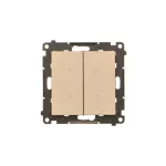 Simon 55 WMDL-TEW2-144 Łącznik elektroniczny podwójny z funcją przycisku lub łącznika czasowego, 2x10 A, 230 V (moduł); Szampański mat