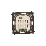 Simon 55 WMDL-TEW2-144 Łącznik elektroniczny podwójny z funcją przycisku lub łącznika czasowego, 2x10 A, 230 V (moduł); Szampański mat