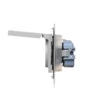 Simon 55 WMDW-321102-114 Gniazdo Schuko do wersji IP44 z przesłonami z uszczelką ramki (moduł) 16 A, 250 V~, szybkozłącza. Klapka w kolorze pokrywy; Jasnoszary mat