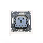 Simon 55 WMDW-321102-144 Gniazdo Schuko do wersji IP44 z przesłonami z uszczelką ramki (moduł) 16 A, 250 V~, szybkozłącza. Klapka w kolorze pokrywy; Szampański mat