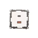 Simon 55 WMDS-0042L2-111 Ładowarka USB C+A (moduł), 30W, 230V; biały mat