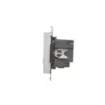 Simon 55 WMDS-0042L2-143 Ładowarka USB C+A (moduł), 30W, 230V; Aluminium mat