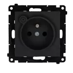 Simon 55 GO WMDS-TEGZ1W-149 Gniazdo z uziemieniem Wi-Fi z przyciskiem i wbudowanym pomiarem energii, sterowany smartfonem – SOCKET 1x16 A, 230 V, (moduł); Czarny mat