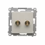 Simon 54 WMDG-010002-042 Gniazdo głośnikowe pojedyncze (moduł). Przekrój przewodów dla wyjścia do 6 mm2; kaszmirowy