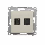 Simon 54 WMDH-01XXX1-042 Gniazdo HDMI + RJ45 kat.6. (moduł); kaszmirowy