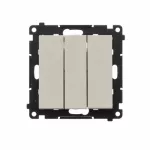 Simon 55 WMDL-031xx4-0142 Łącznik potrójny z podświetleniem LED (moduł) 10 AX, 250 V~, szybkozłącza; Kaszmirowy